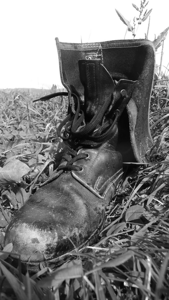 A tires worn boot